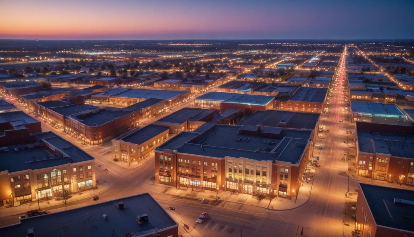 Aerial view of Benson neighborhood Omaha — Gratton Warehouse 3PL service area