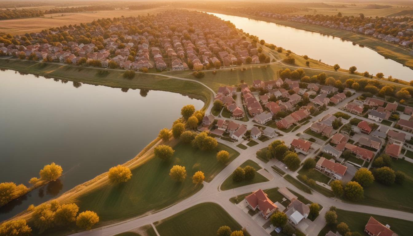 Aerial view of Florence neighborhood Omaha — Gratton Warehouse 3PL service area