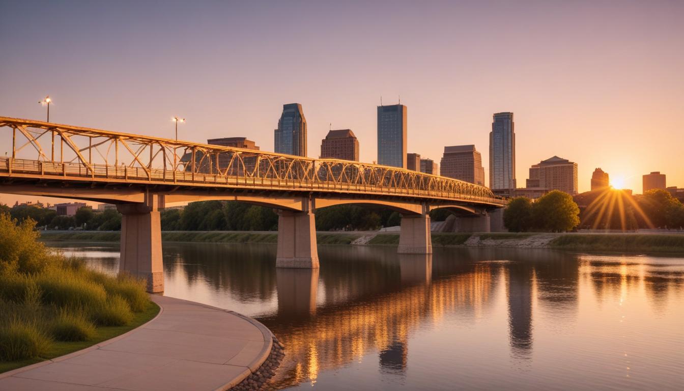 Omaha Nebraska downtown riverfront skyline